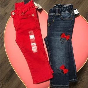 Baby gap Disney jeans and long sleeve shirt